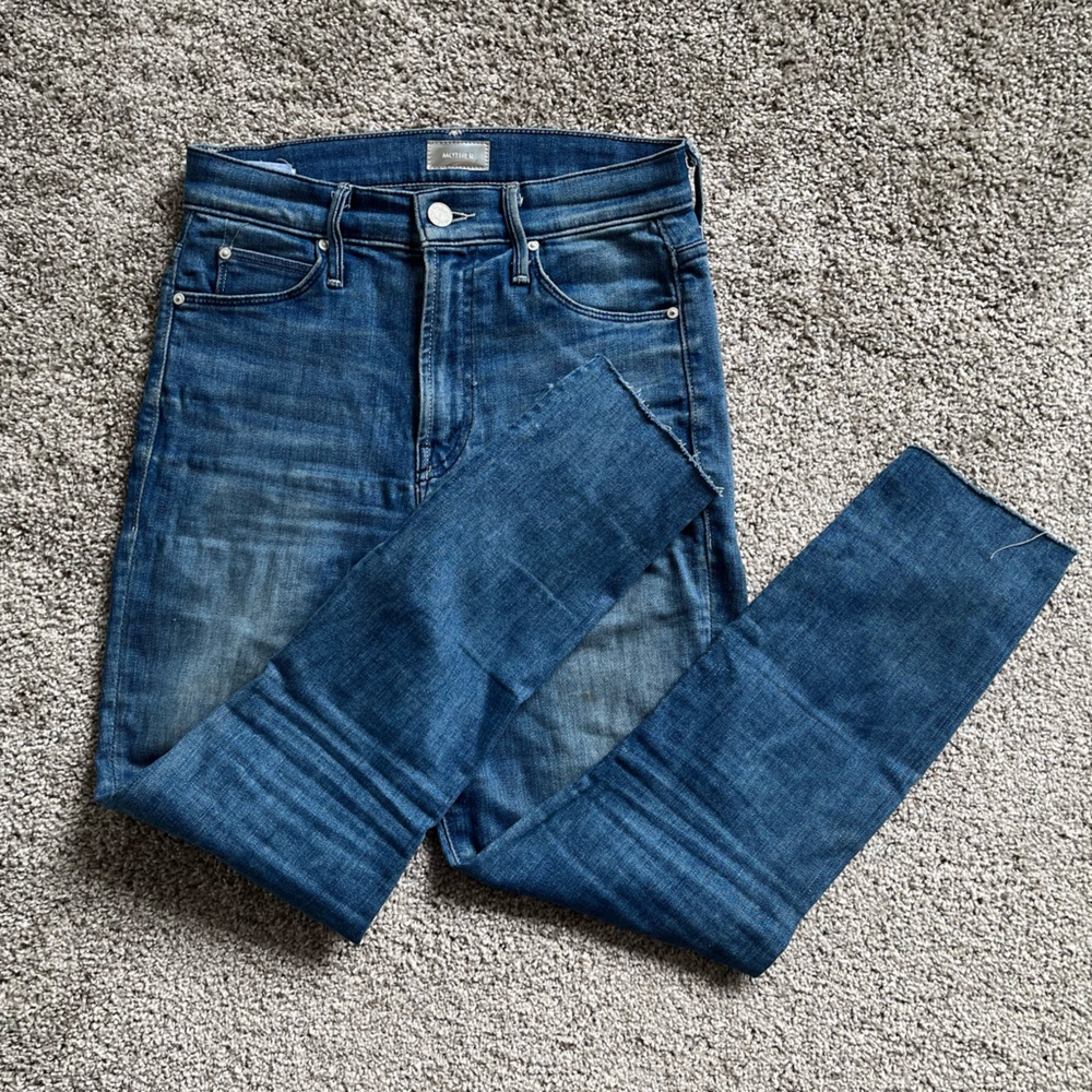 MOTHER Stunner Step Cut-off Ankle Skinny Jeans - 25in
